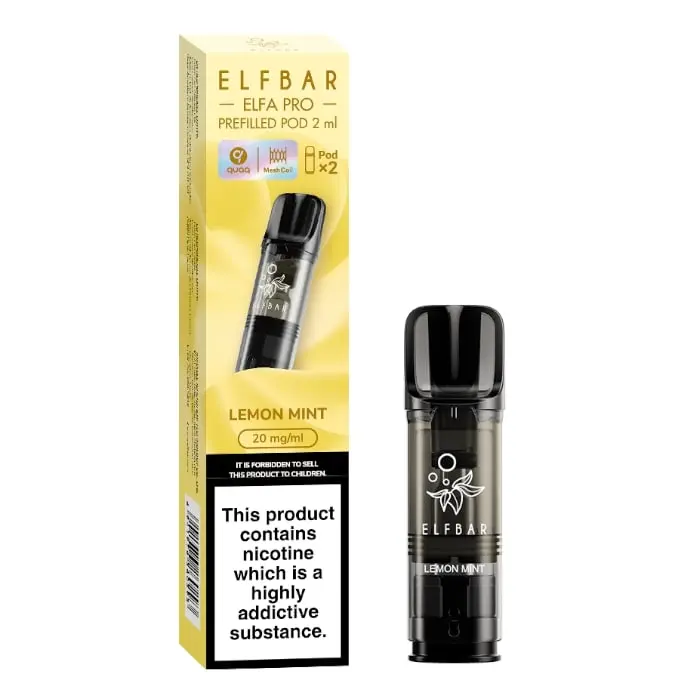 Lemon Mint Elfa Pro Prefilled Pod By ElfBar